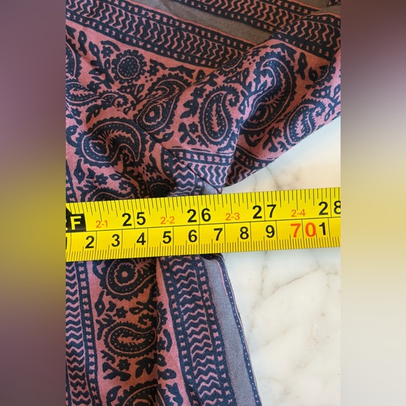 BNWT NATALIE MARTIN Voluminous Paisley Stripe Cotton Top XL Navy/Pink/Gray - Picture 11 of 16